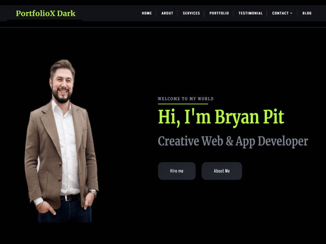 PortofolioX Dark WordPress Theme.png